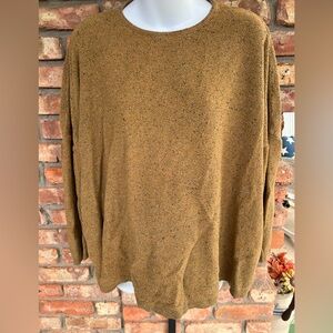 Stephanie Schuster for Princess Designs marled Carmel size 3 high low split seam